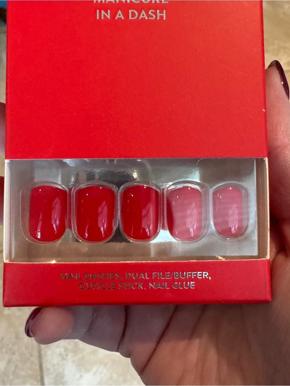 NIB Red Aspen Tulips for Tiffani Press-On Nail Dashes